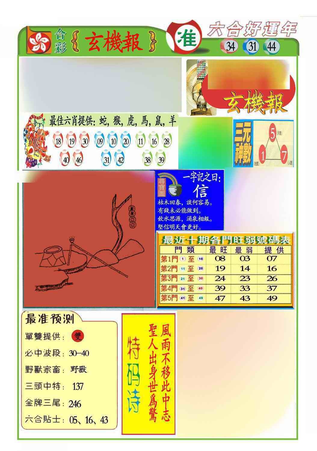 037期马经玄机报(新图推荐)[图]