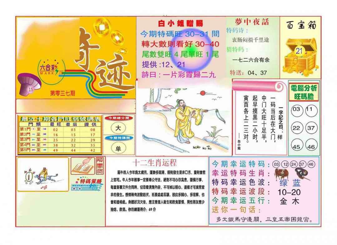 037期马经奇迹A(新图推荐)[图]